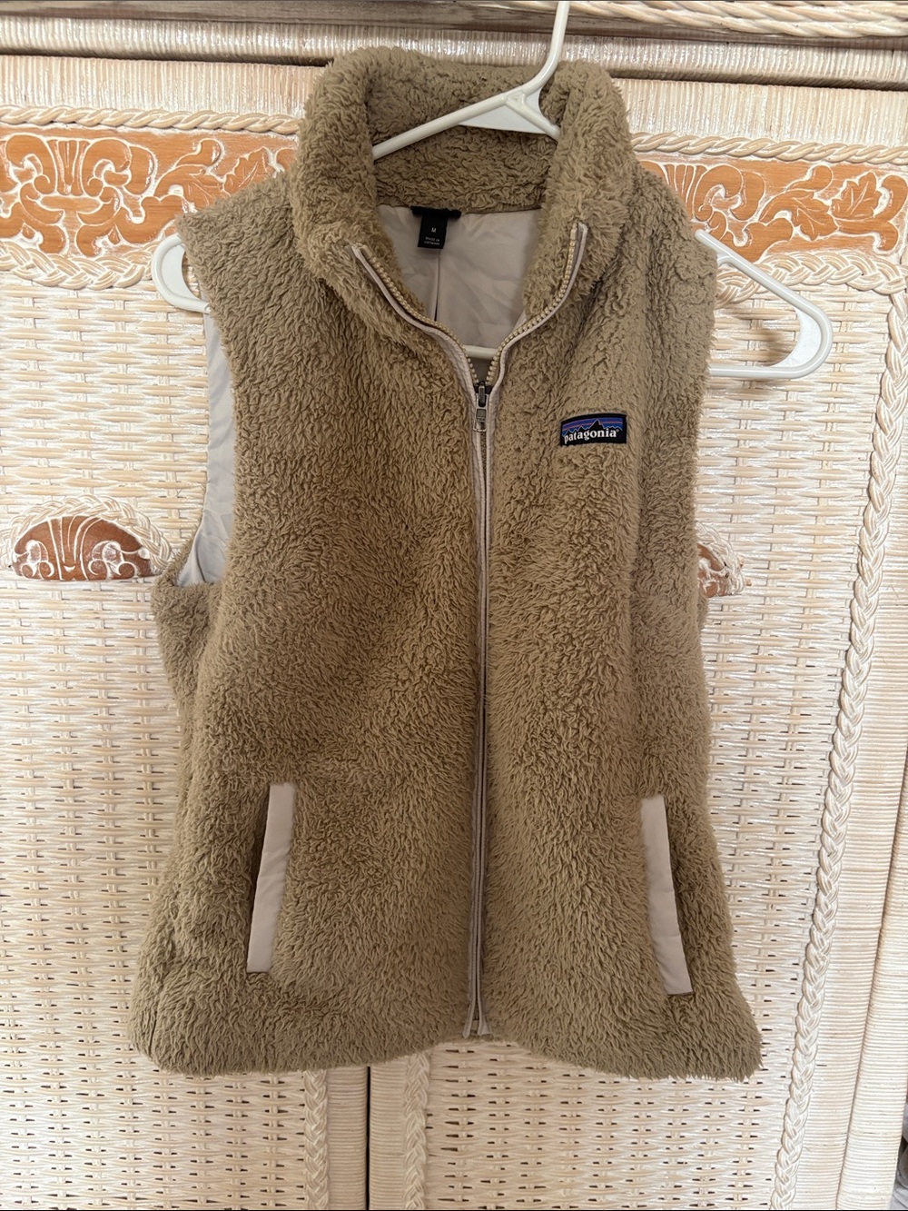 Patagonia Tan Sherpa Fleece Vest